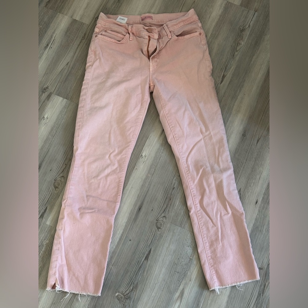 Mother light pink capris jeans